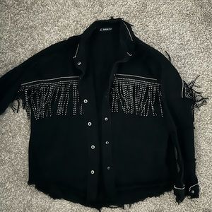 Black fringe jacket